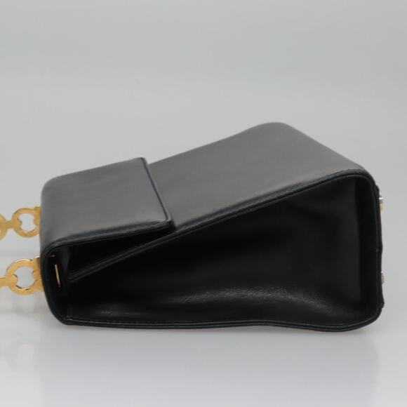 Salvatore Ferragamo Gancini Hand Bag Leather Black